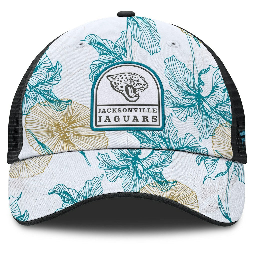 Jacksonville Jaguars Tropical Adjustable Trucker Hat - White/Black discount