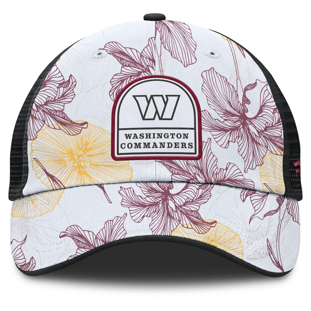 Washington Commanders Tropical Adjustable Trucker Hat - White/Black for sale