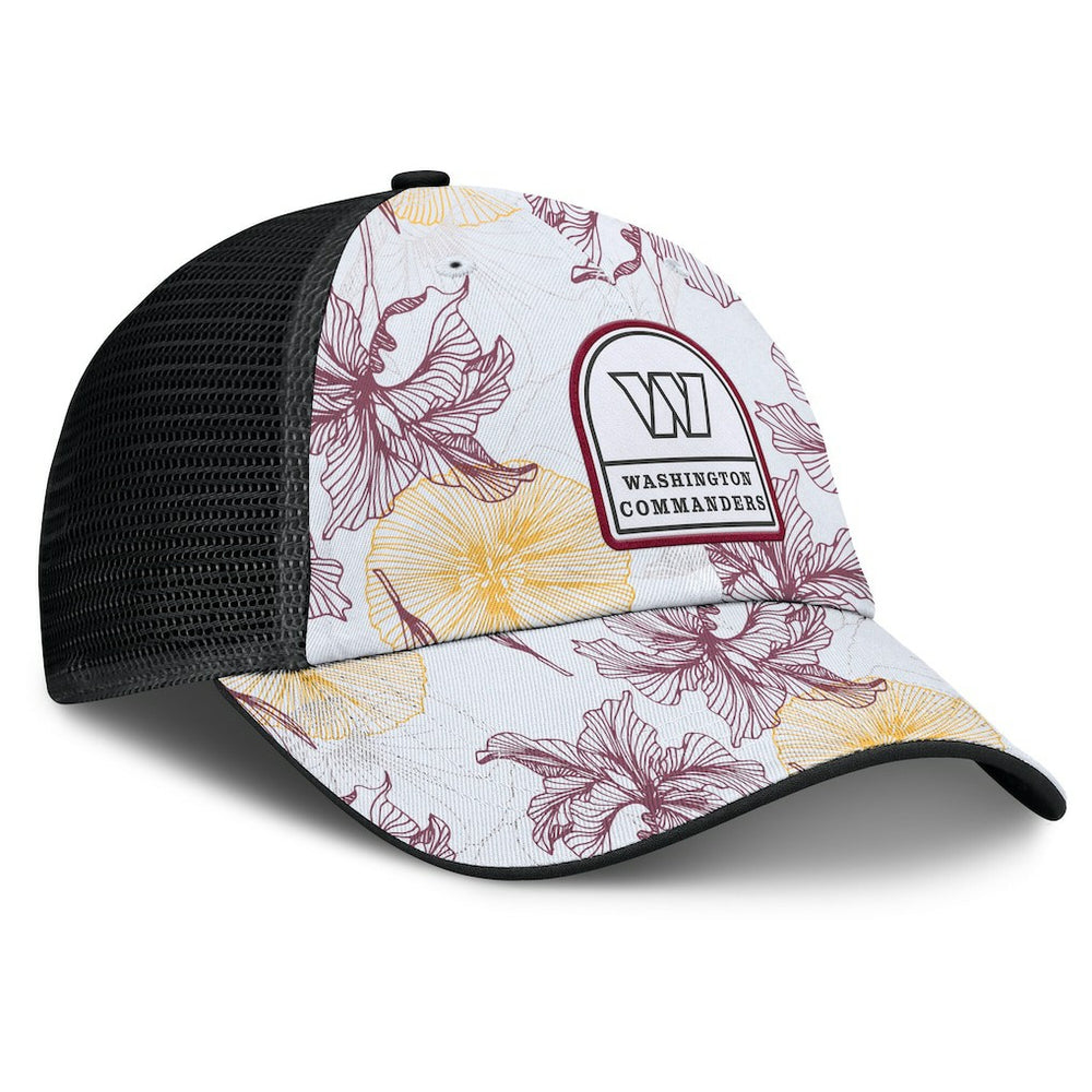 Washington Commanders Tropical Adjustable Trucker Hat - White/Black for sale