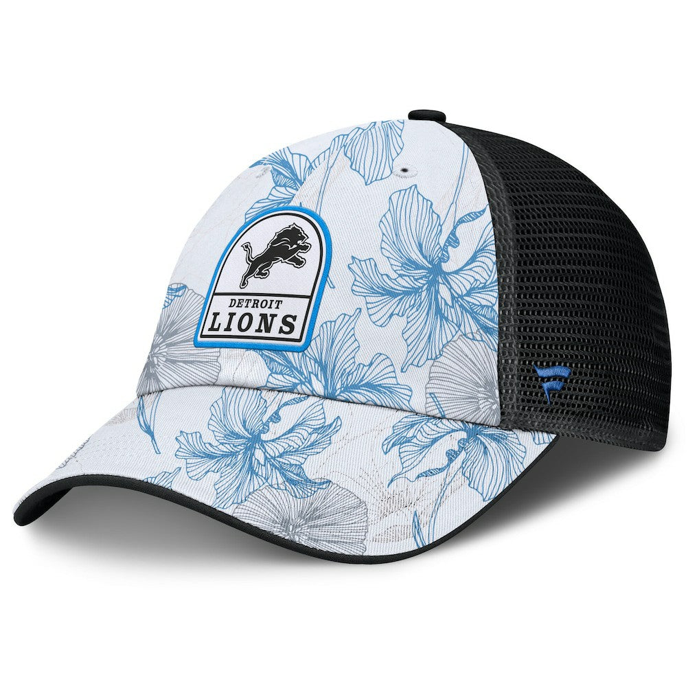 Detroit Lions Tropical Adjustable Trucker Hat - White/Black outlet