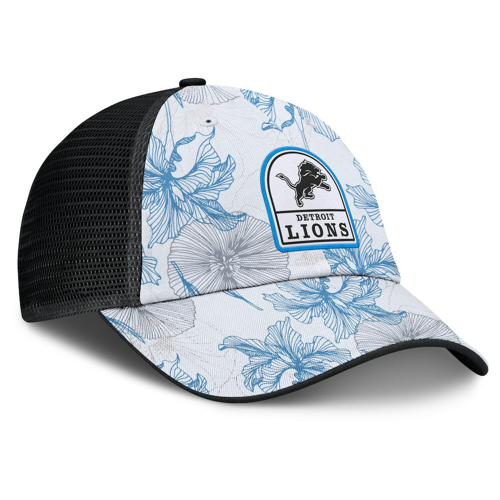 Detroit Lions Tropical Adjustable Trucker Hat - White/Black outlet