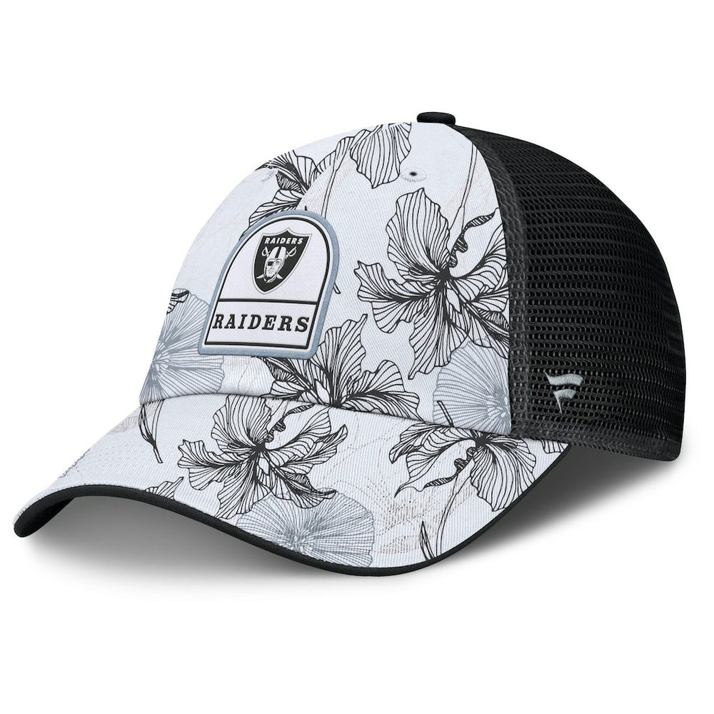 Las Vegas Raiders Tropical Adjustable Trucker Hat - White/Black sale