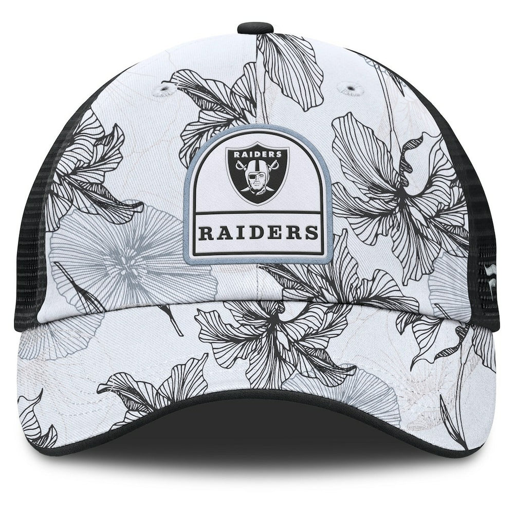 Las Vegas Raiders Tropical Adjustable Trucker Hat - White/Black sale