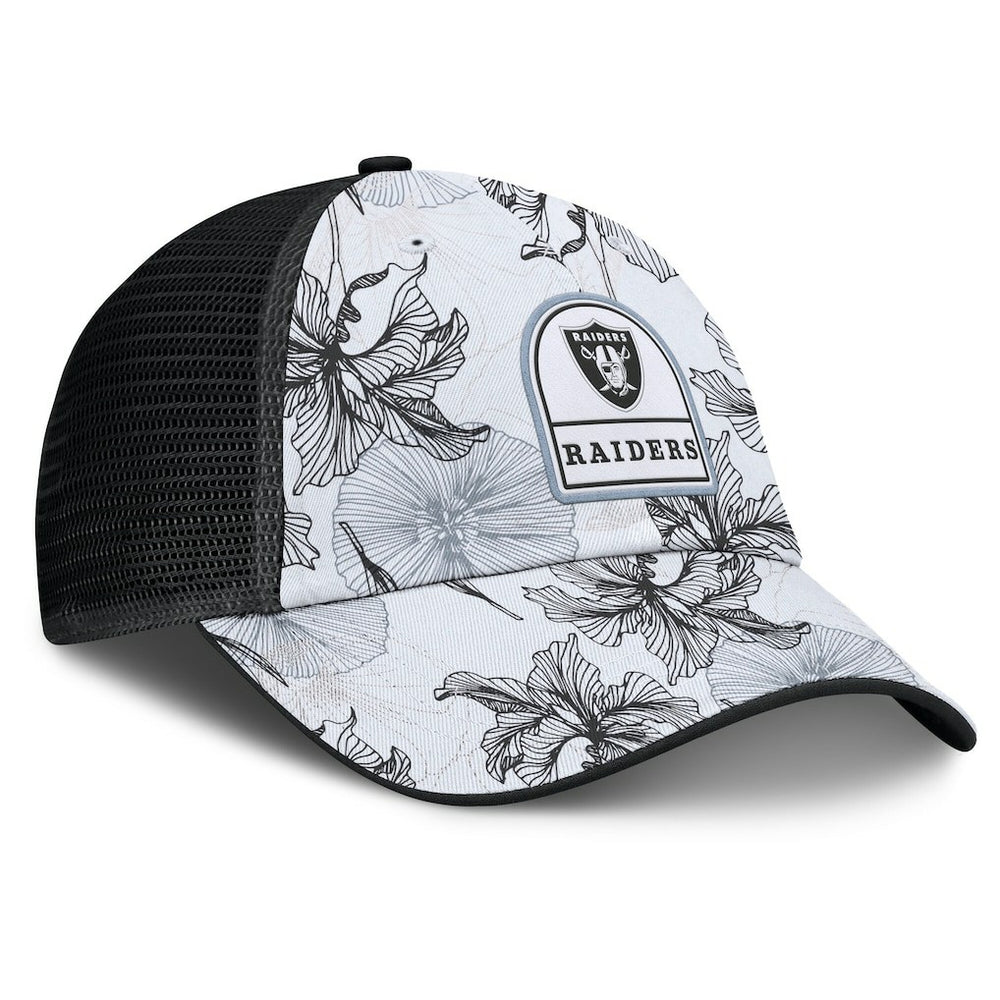 Las Vegas Raiders Tropical Adjustable Trucker Hat - White/Black sale