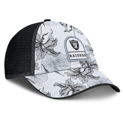 Las Vegas Raiders Tropical Adjustable Trucker Hat - White/Black sale