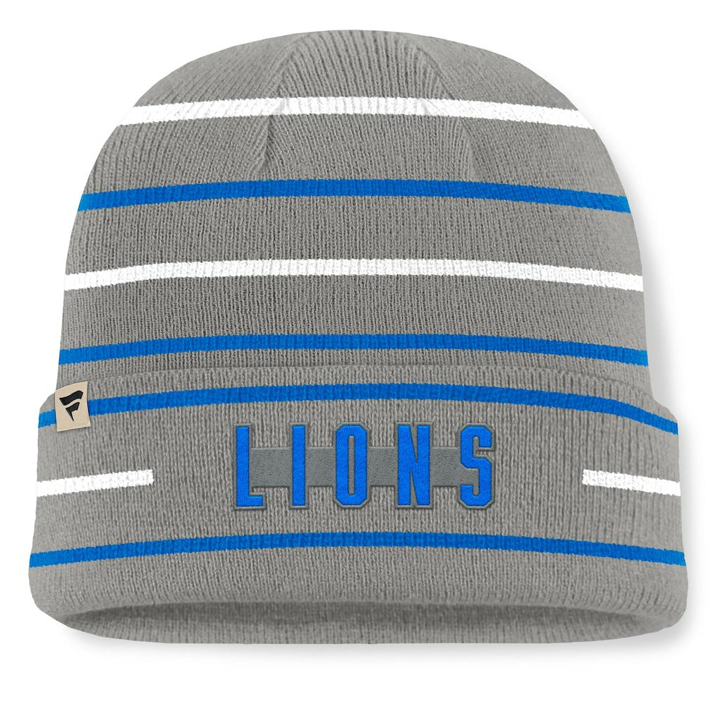 Detroit Lions Throwback Yard Lines Cuffed Knit Hat - Gray sale