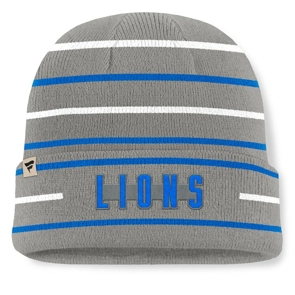 Detroit Lions Throwback Yard Lines Cuffed Knit Hat - Gray sale