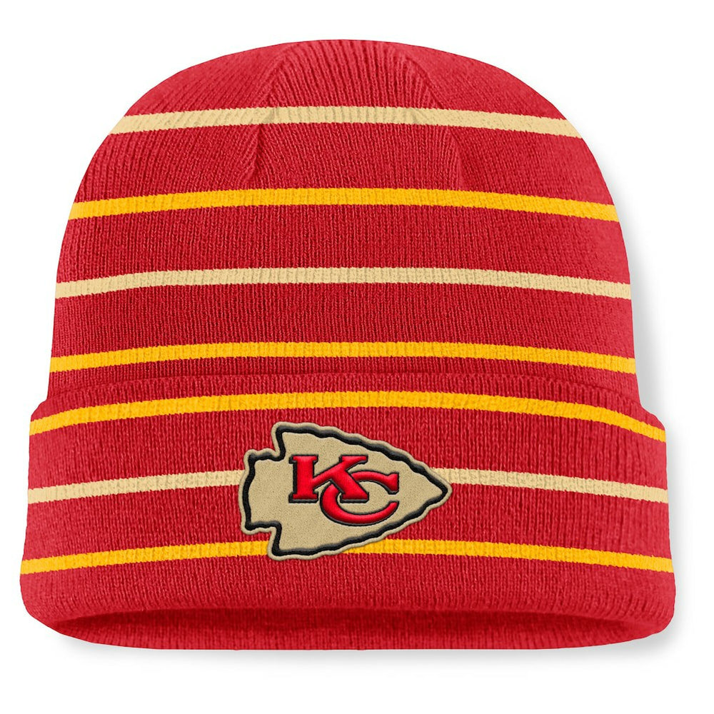 Kansas City Chiefs Throwback Yard Lines Cuffed Knit Hat - Red outlet