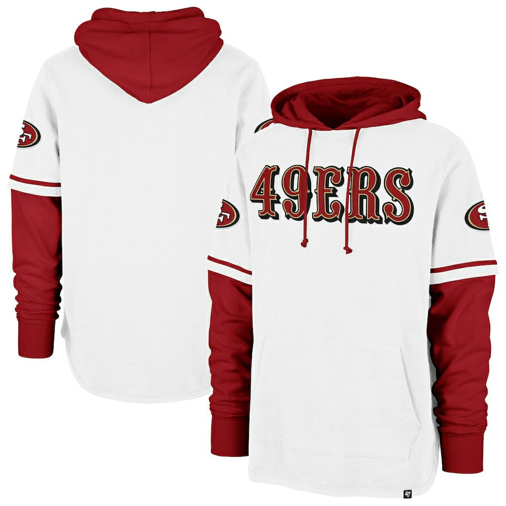 San Francisco 49ers '47 Trifecta Shortstop Pullover Hoodie - White outlet