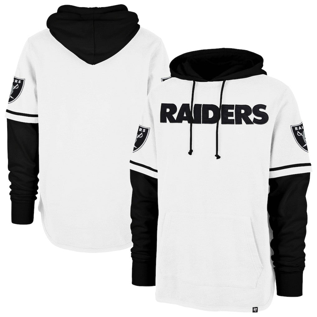 Las Vegas Raiders '47 Trifecta Shortstop Pullover Hoodie - White on sale