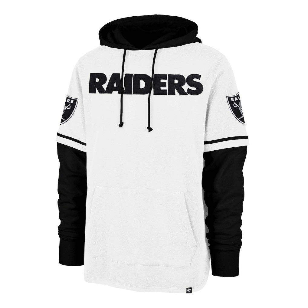 Las Vegas Raiders '47 Trifecta Shortstop Pullover Hoodie - White on sale