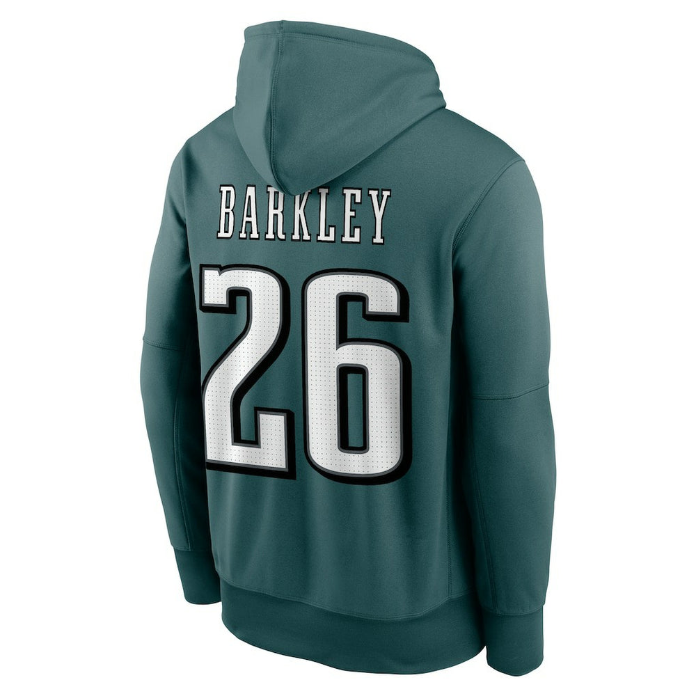 Saquon Barkley Philadelphia Eagles Player Name & Number Therma Hoodie - Midnight Green | Nike cheap