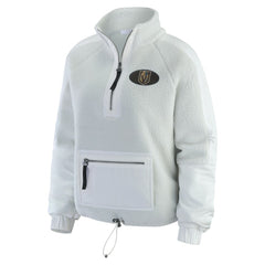 Vegas Golden Knights WEAR by Erin Andrews Women's Polar Fleece Quarter-Zip Jacket Gray