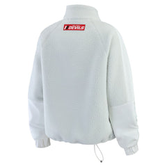 New Jersey Devils WEAR by Erin Andrews Women's Polar Fleece Quarter-Zip Jacket Gray