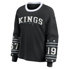 Los Angeles Kings WEAR by Erin Andrews Women's Long-Sleeve Sport T-Shirt Black