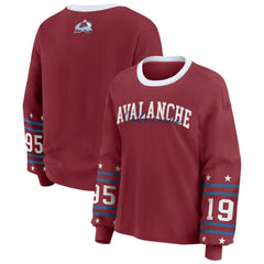 Colorado Avalanche WEAR by Erin Andrews Women's Long-Sleeve Sport T-Shirt Burgundy