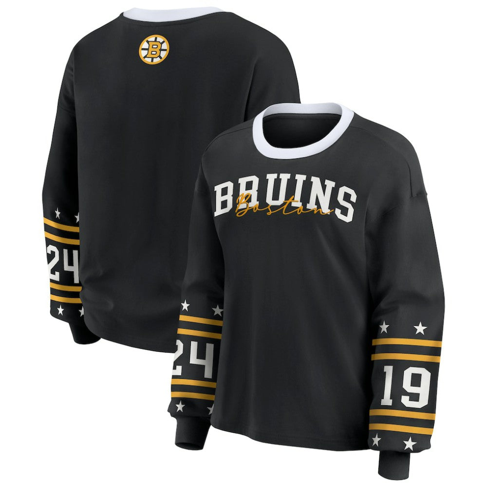 Boston Bruins WEAR by Erin Andrews Women's Long-Sleeve Sport T-Shirt Black