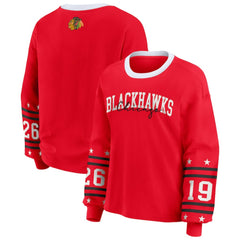 Chicago Blackhawks WEAR by Erin Andrews Women's Long-Sleeve Sport T-Shirt Red