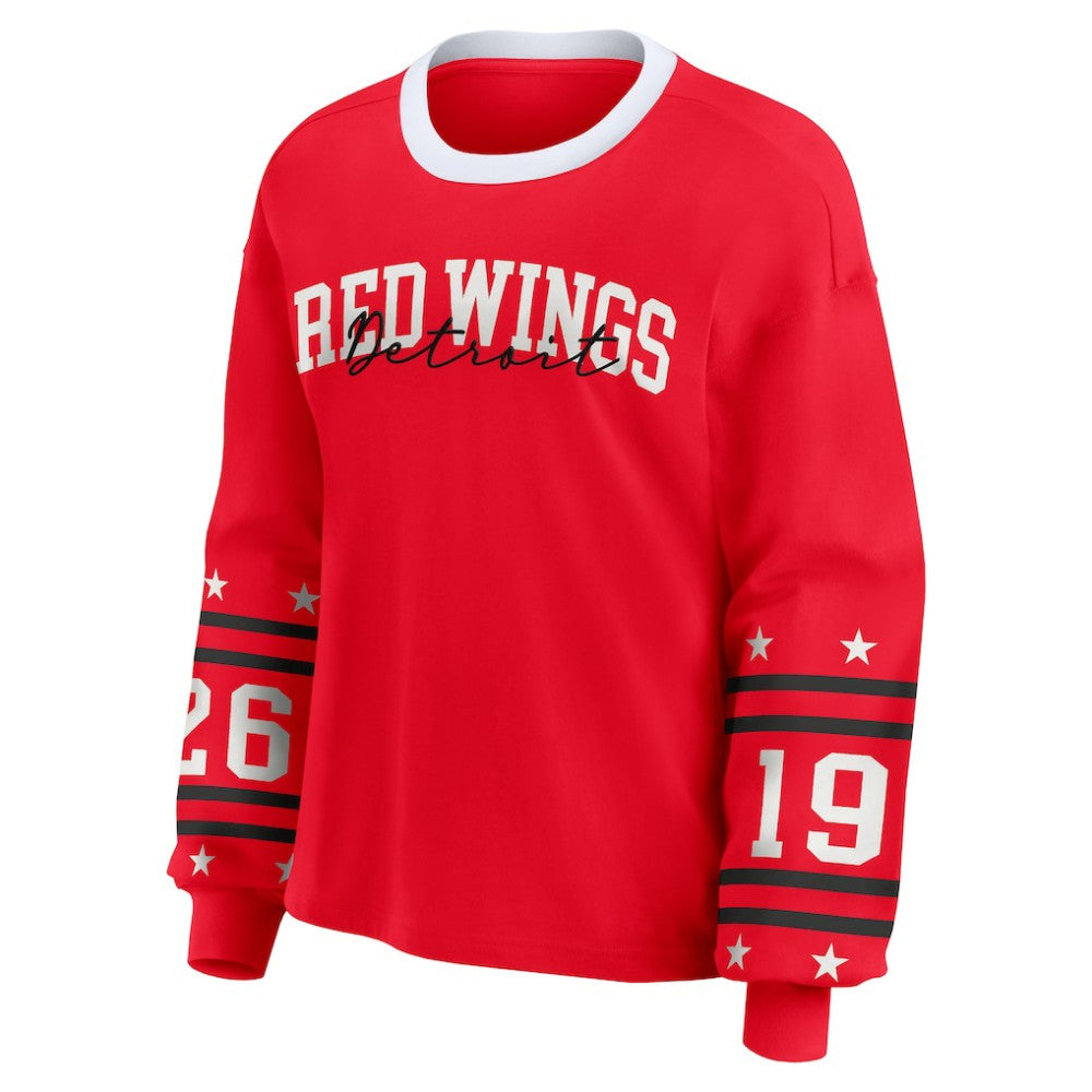 Detroit Red Wings WEAR by Erin Andrews Women's Long-Sleeve Sport T-Shirt Red