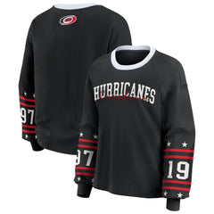 Carolina Hurricanes WEAR by Erin Andrews Women's Long-Sleeve Sport T-Shirt Black