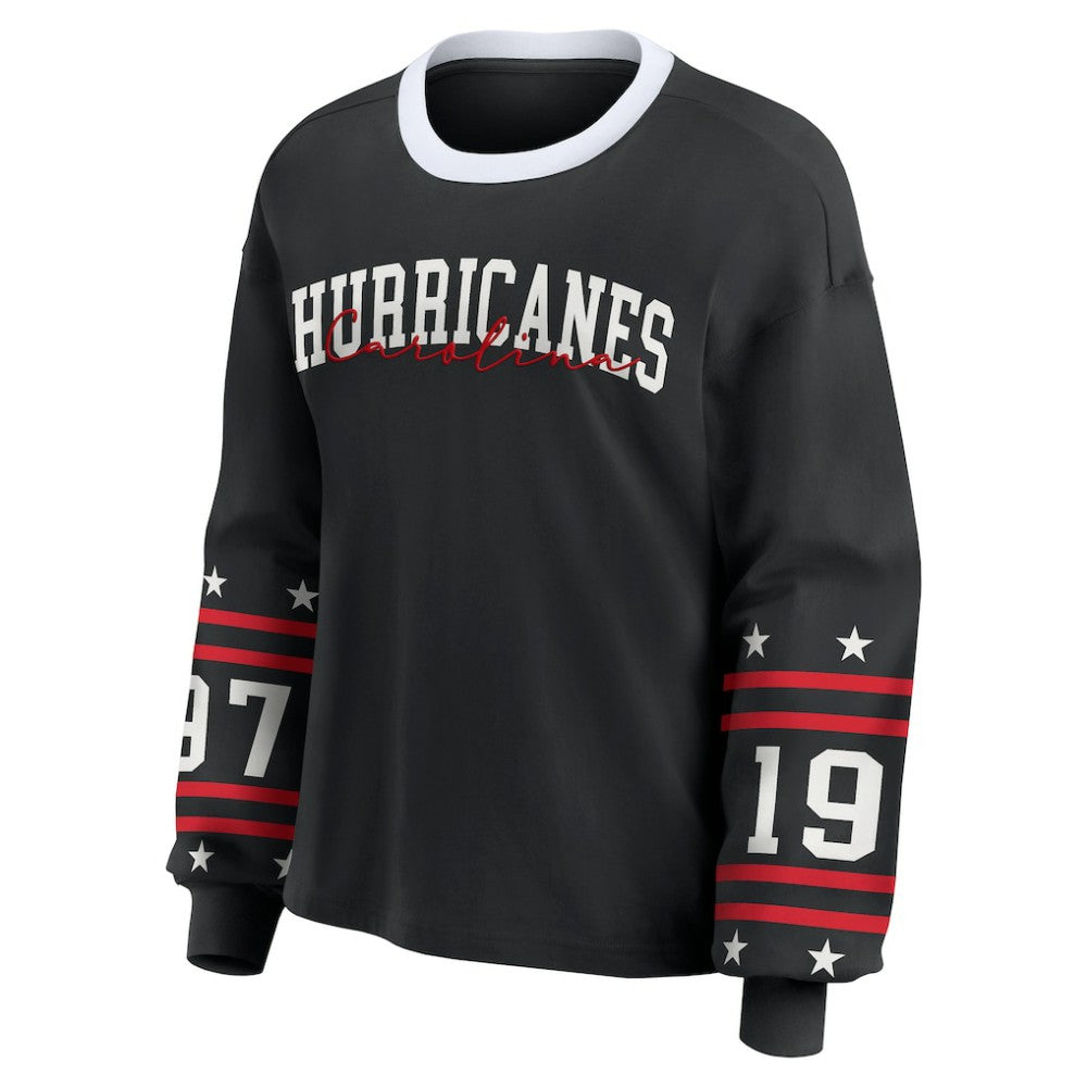 Carolina Hurricanes WEAR by Erin Andrews Women's Long-Sleeve Sport T-Shirt Black