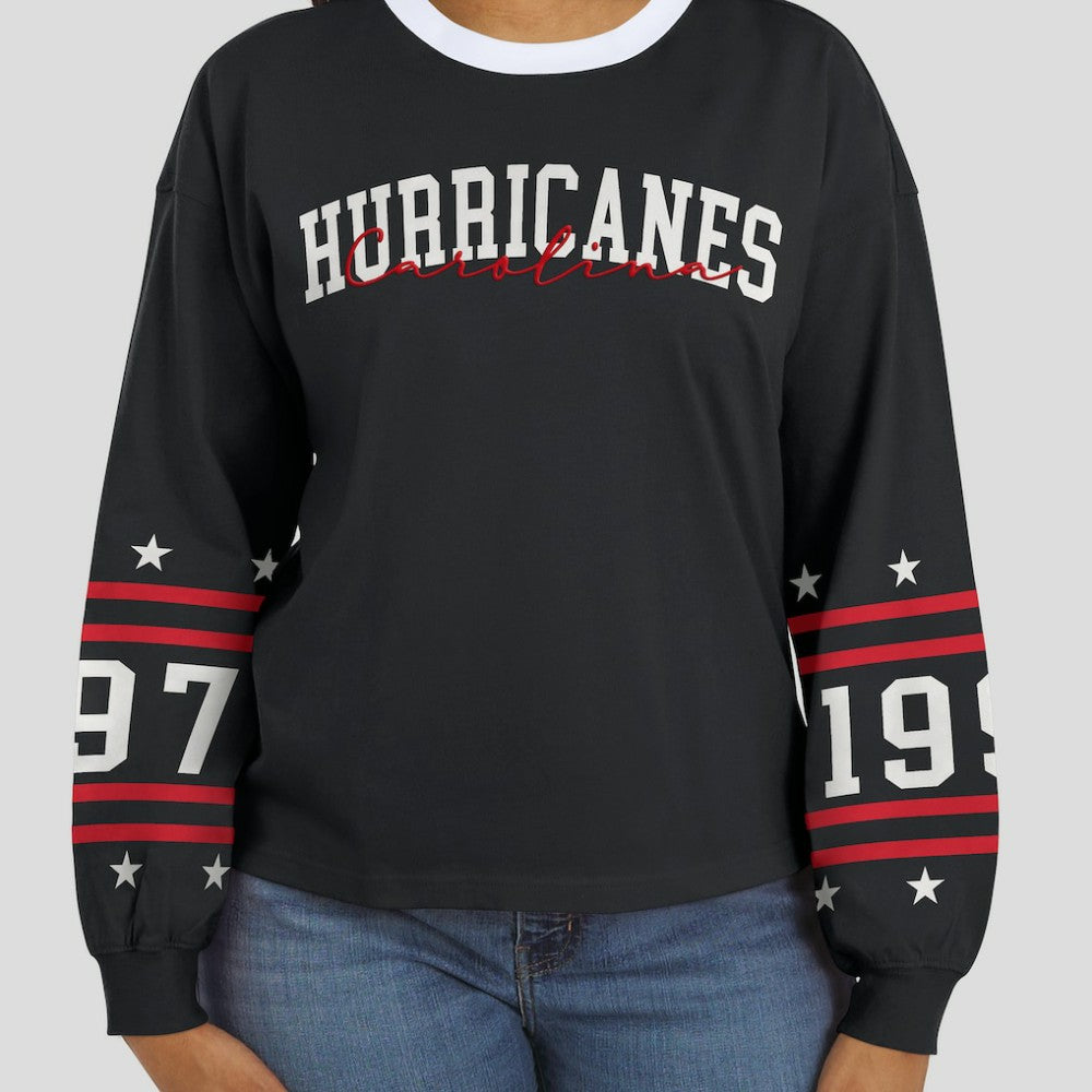 Carolina Hurricanes WEAR by Erin Andrews Women's Long-Sleeve Sport T-Shirt Black