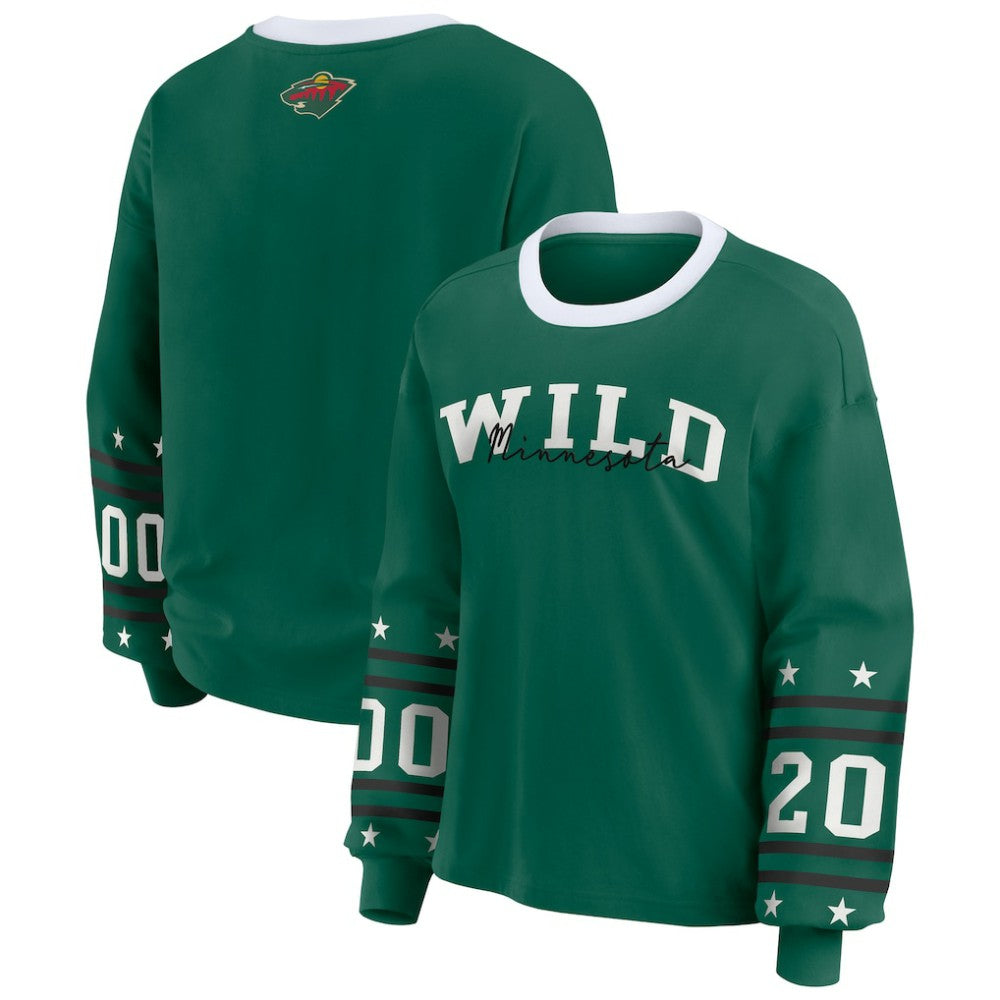 Minnesota Wild WEAR by Erin Andrews Women's Long-Sleeve Sport T-Shirt Green