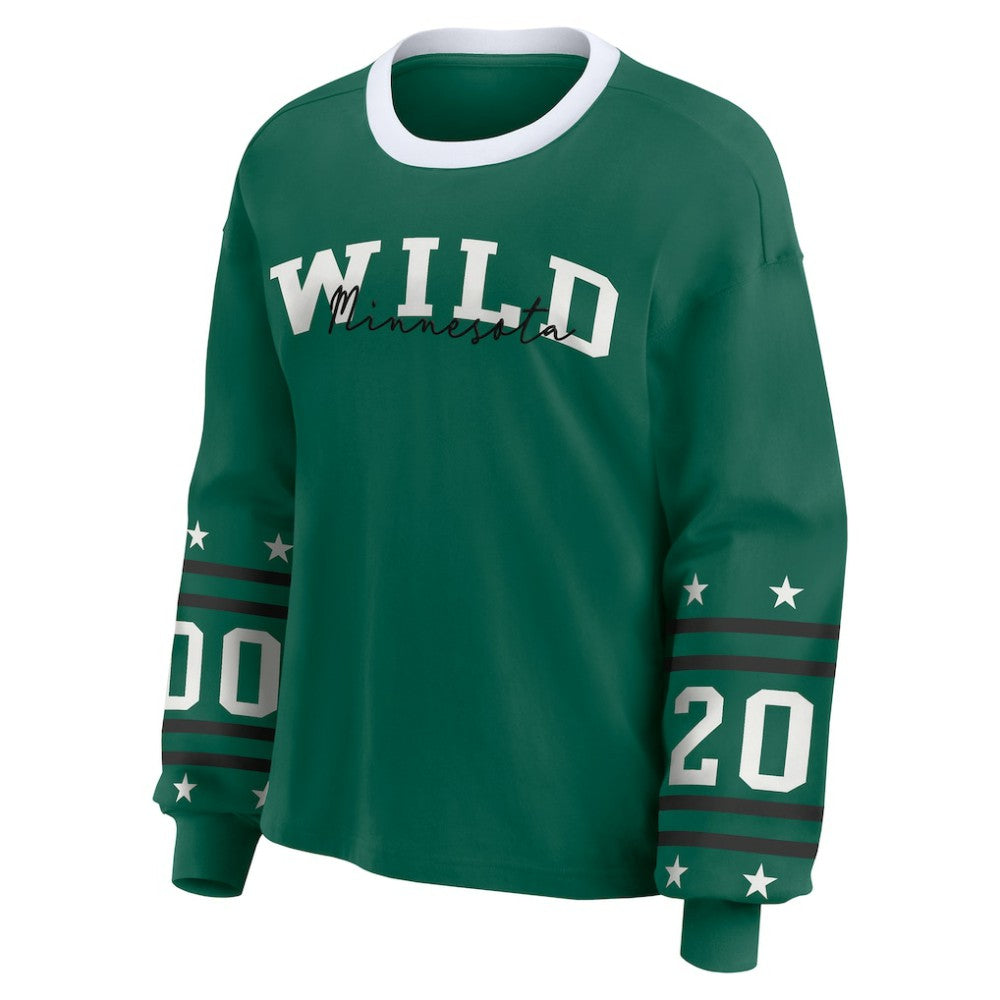 Minnesota Wild WEAR by Erin Andrews Women's Long-Sleeve Sport T-Shirt Green