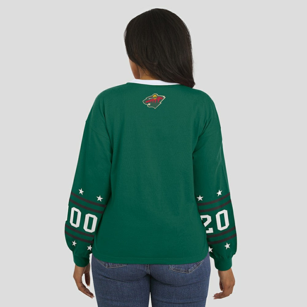 Minnesota Wild WEAR by Erin Andrews Women's Long-Sleeve Sport T-Shirt Green