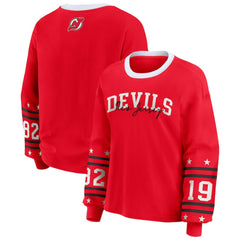 New Jersey Devils WEAR by Erin Andrews Women's Long-Sleeve Sport T-Shirt Red