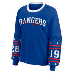 New York Rangers WEAR by Erin Andrews Women's Long-Sleeve Sport T-Shirt Blue