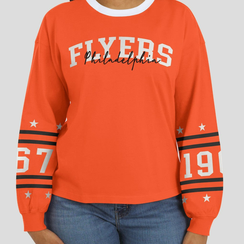Philadelphia Flyers WEAR by Erin Andrews Women's Long-Sleeve Sport T-Shirt Orange