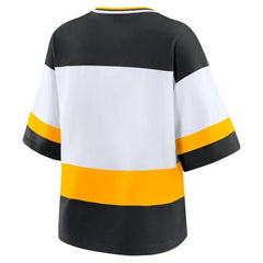 Pittsburgh Penguins WEAR by Erin Andrews Women's Jersey Style Tee Black/White