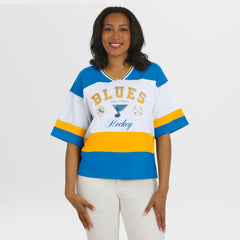 St. Louis Blues WEAR by Erin Andrews Women's Jersey Style Tee Blue/White