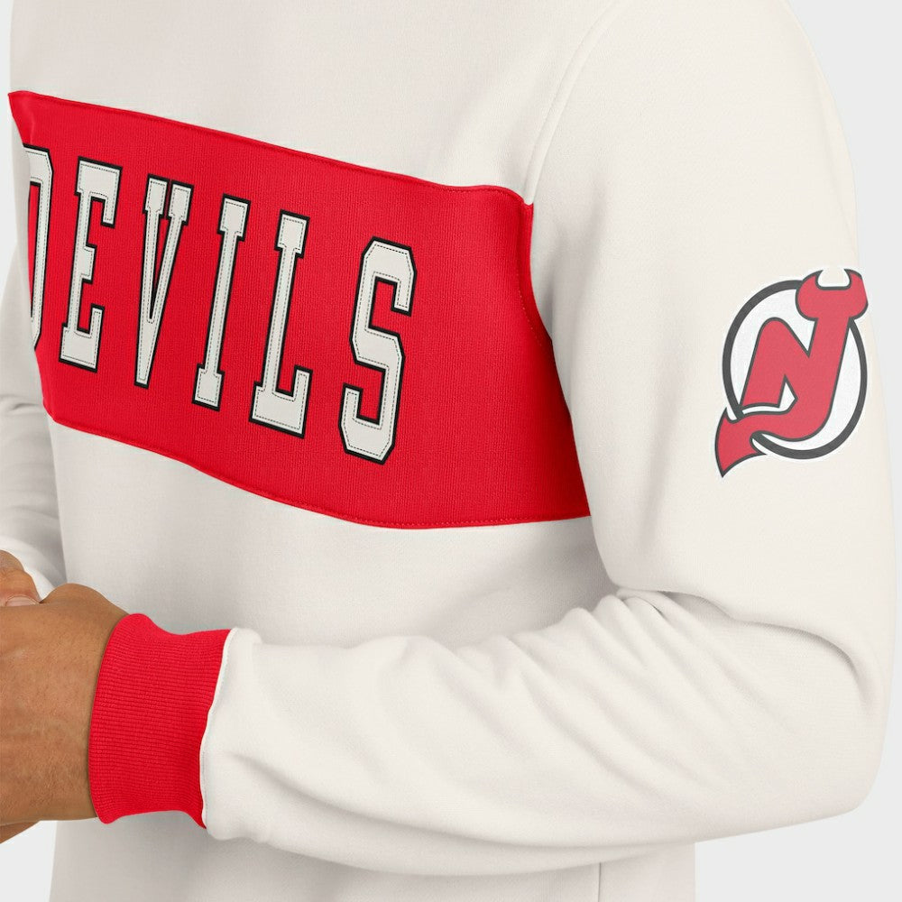 New Jersey Devils Darius Rucker Collection by Fanatics Colorblock Pullover Sweatshirt Cream