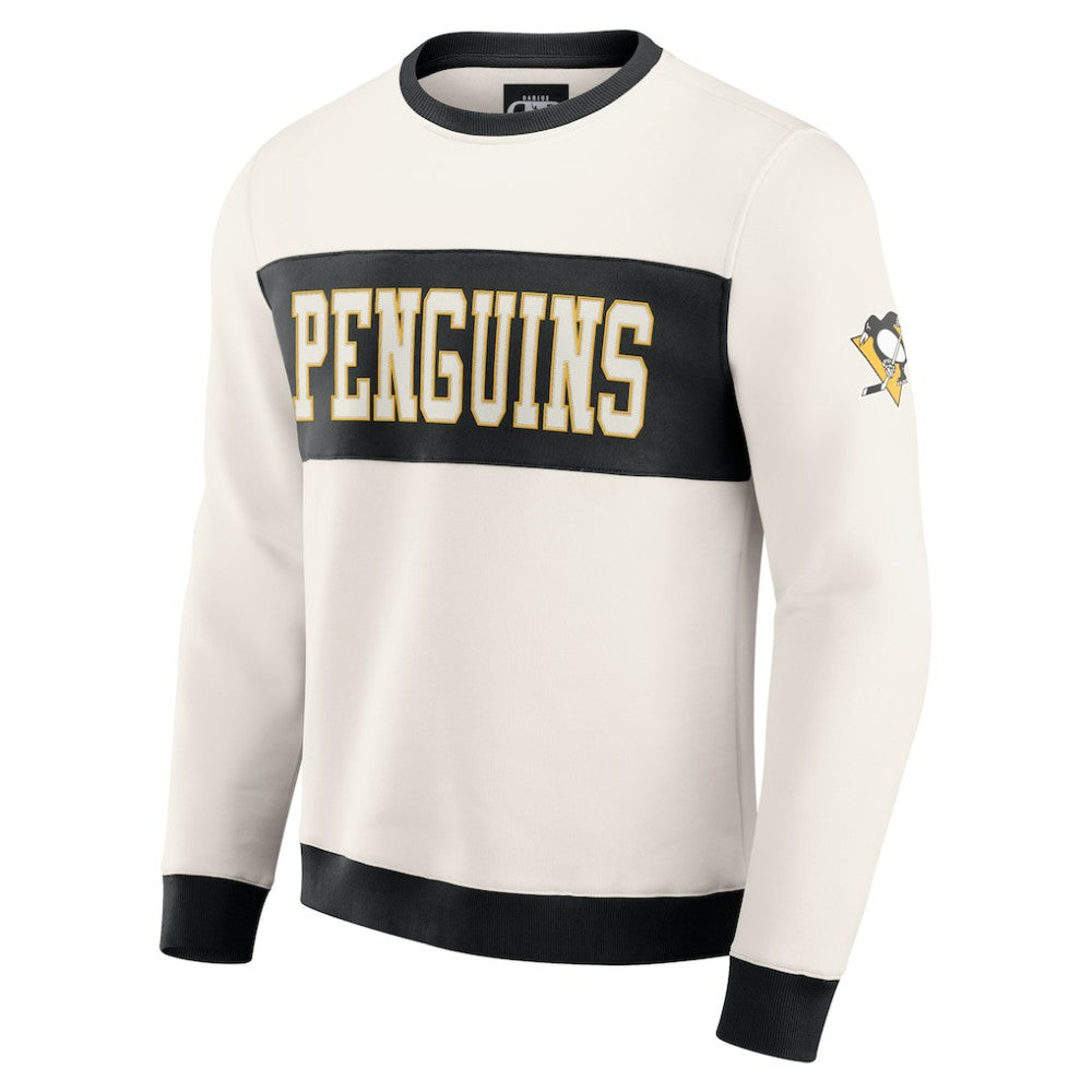 Pittsburgh Penguins Darius Rucker Collection by Fanatics Colorblock Pullover Sweatshirt Cream
