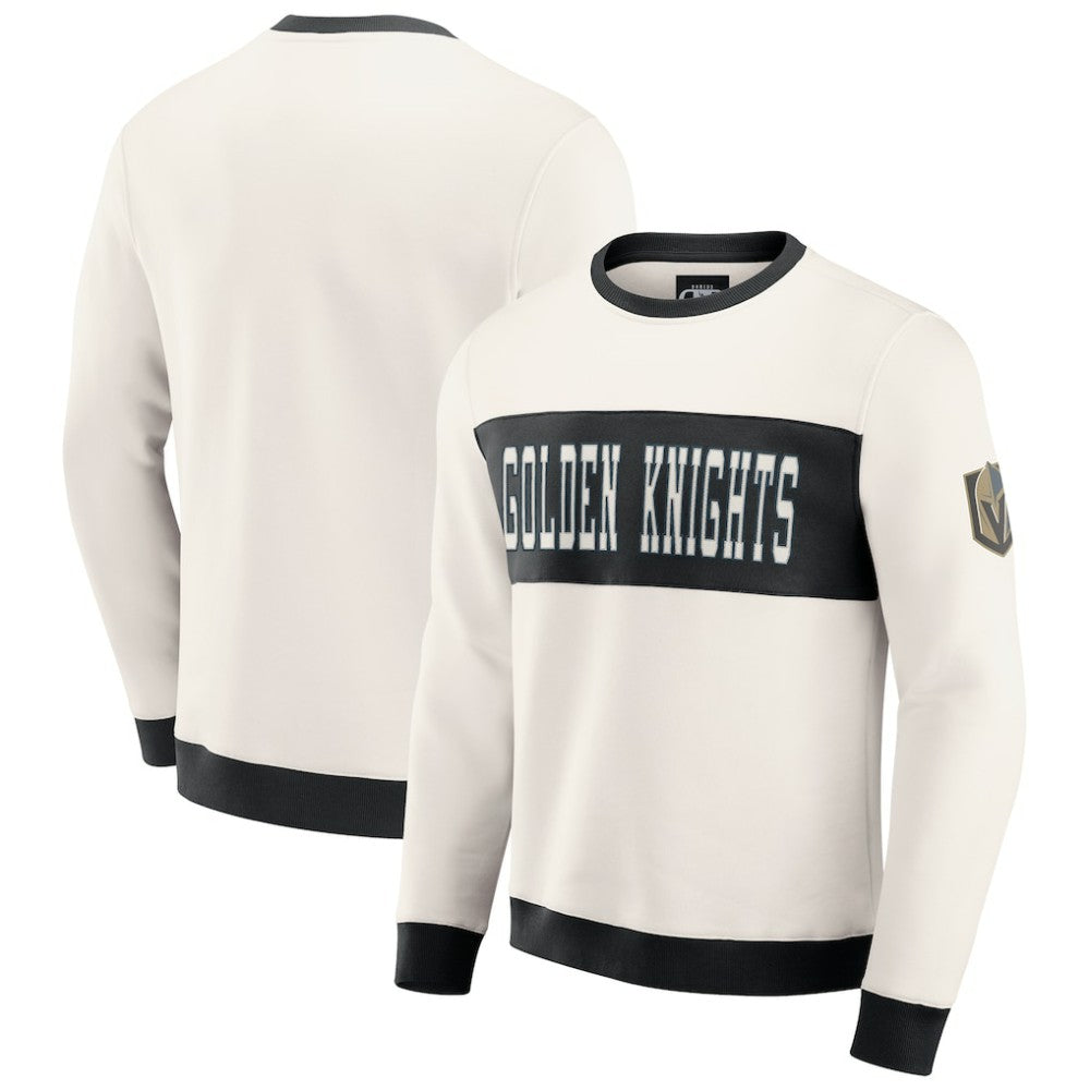 Vegas Golden Knights Darius Rucker Collection by Fanatics Colorblock Pullover Sweatshirt Cream