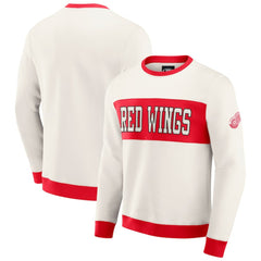 Detroit Red Wings Darius Rucker Collection by Fanatics Colorblock Pullover Sweatshirt Cream