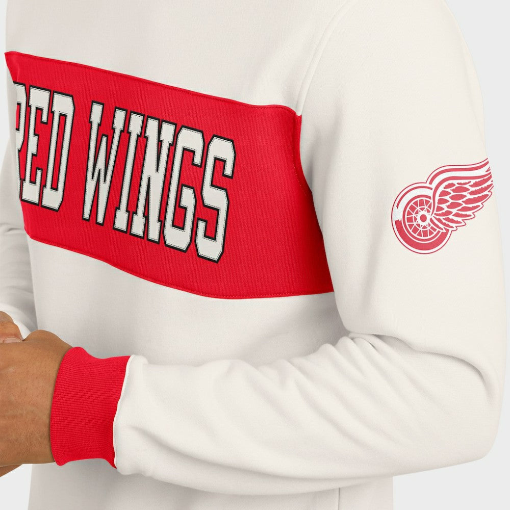 Detroit Red Wings Darius Rucker Collection by Fanatics Colorblock Pullover Sweatshirt Cream