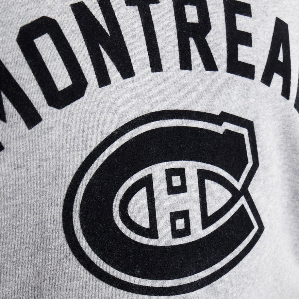 Montreal Canadiens Todd Snyder by Fanatics Relaxed Canadian Fleece Crew Athletic Heather Gray