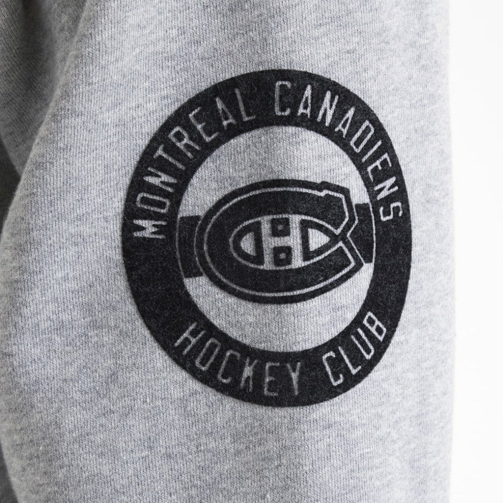 Montreal Canadiens Todd Snyder by Fanatics Relaxed Canadian Fleece Crew Athletic Heather Gray