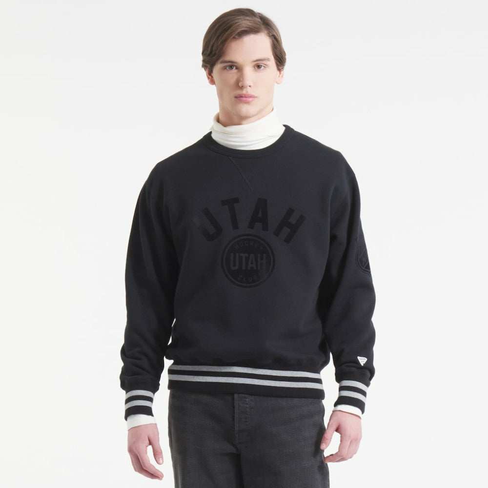 Utah Mammoth Todd Snyder by Fanatics Relaxed Canadian Fleece Crew Black