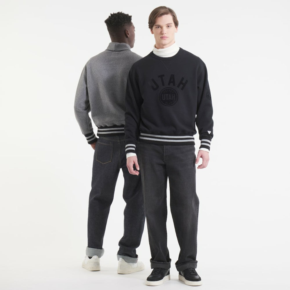 Utah Mammoth Todd Snyder by Fanatics Relaxed Canadian Fleece Crew Black