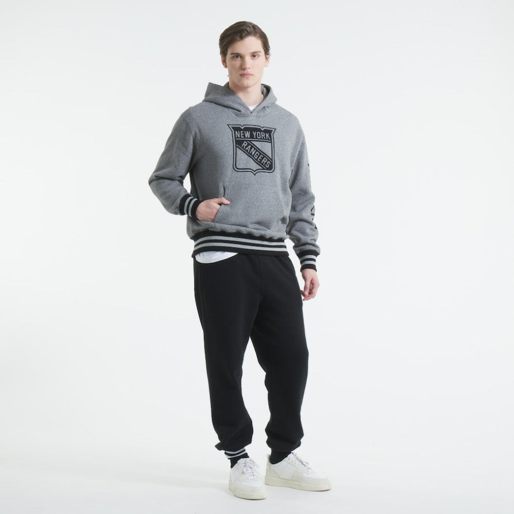 New York Rangers Todd Snyder by Fanatics Relaxed Canadian Fleece Hoodie Dark Heather Gray