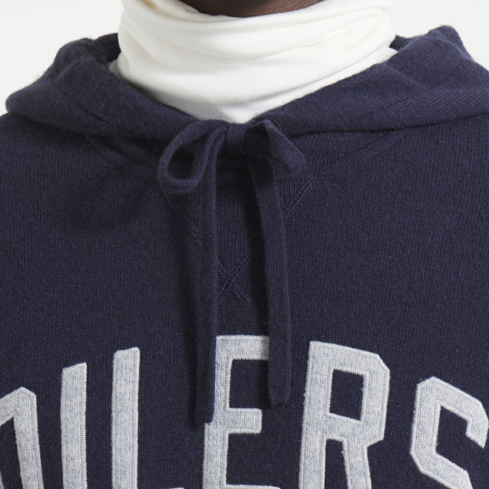 Edmonton Oilers Todd Snyder by Fanatics Cashmere Hooded Sweater Navy