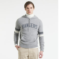 New York Rangers Todd Snyder by Fanatics Cashmere Hooded Sweater Athletic Heather Gray