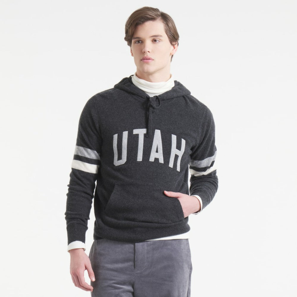 Utah Mammoth Todd Snyder by Fanatics Cashmere Hooded Sweater Heather Black