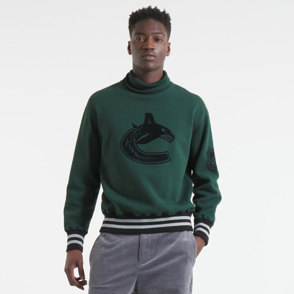Vancouver Canucks Todd Snyder by Fanatics Relaxed Canadian Fleece Turtleneck Dark Green