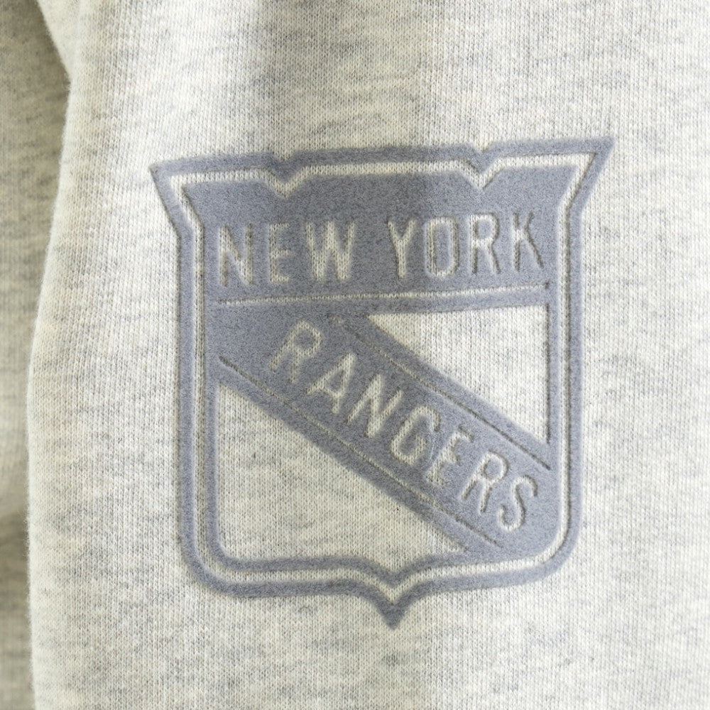 New York Rangers Todd Snyder by Fanatics Relaxed Canadian Fleece Turtleneck Heather Gray