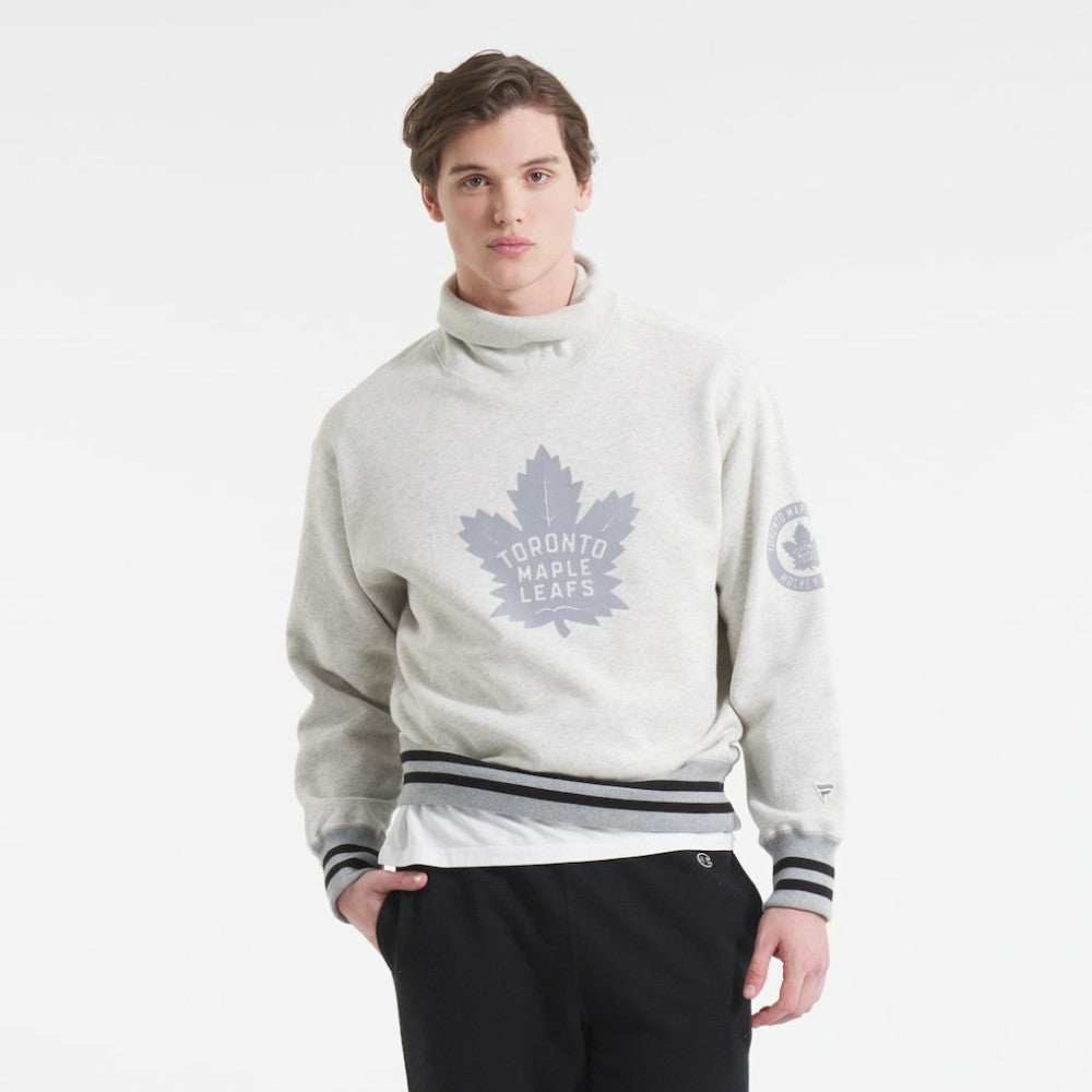 Toronto Maple Leafs Todd Snyder by Fanatics Relaxed Canadian Fleece Turtleneck Heather Gray